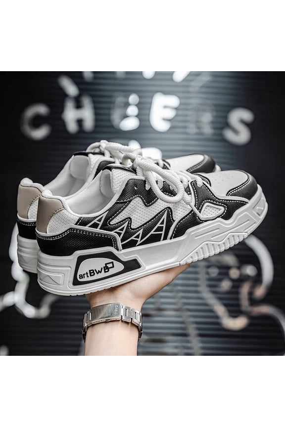 Men'S Casual Skate Shoes in Korean Style, Trendy Sports Sneakers Suitable for All Seasons