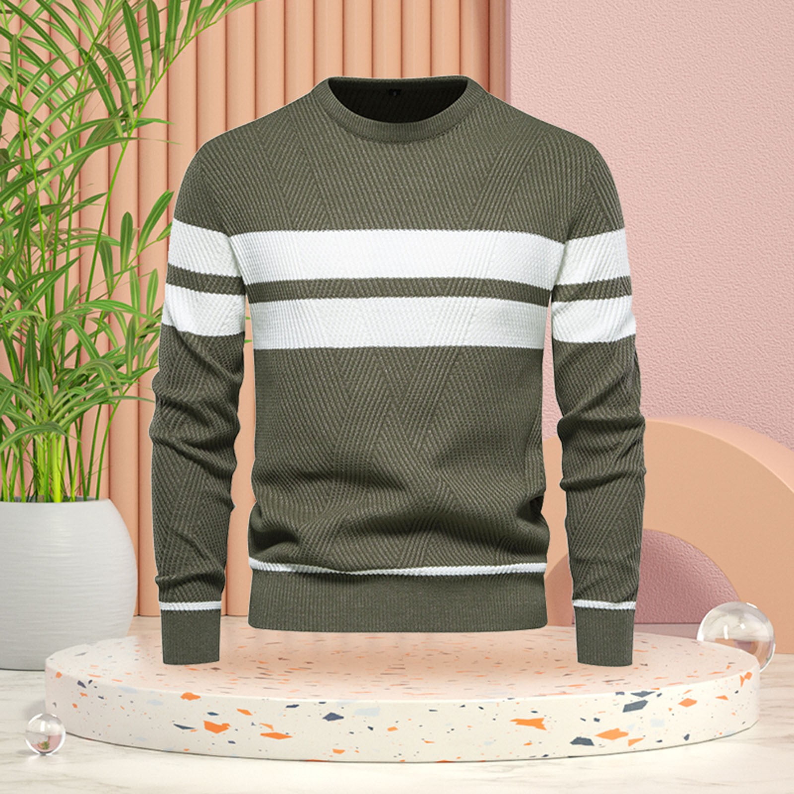 Colorful striped 2025 sweater mens