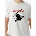 thumbnail image 1 of Men'S Casual T-Shirt with Air Wolf Helicopter Graphic - Black Crew Neck, Short Sleeve, Summer Tee, Regular Fit, Lightweight & Breathable Fabric for Casual Attire, Casual Summer Tee |, 1 of 1