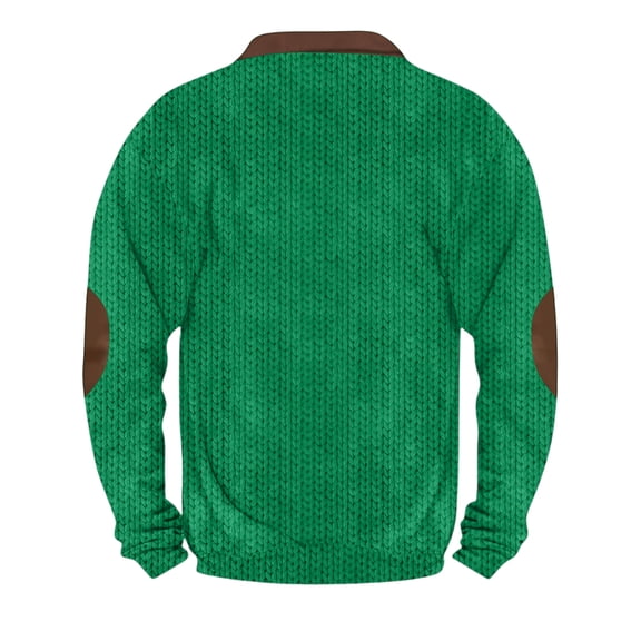 Men'S Christmas Shirt Long Sleeve Ugly Christmas Sweater Work Dark Green XXL
