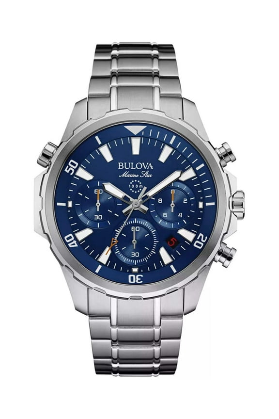 Men'S Chronograph Marine Star Stainless Steel Bracelet Watch 43Mm