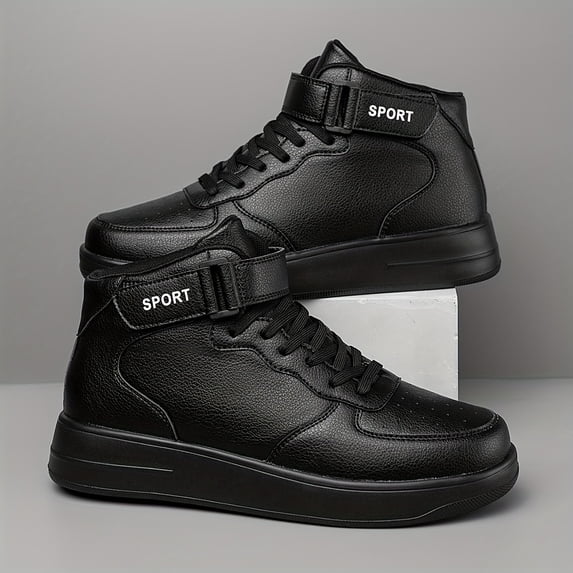 Men'S Classic Solid Color Spliced Round Toe Mid-Top Casual Sneakers, Suitable for Outdoor Sports And Couples Easy And Versatile with Comfortable And Lightweight Straps,