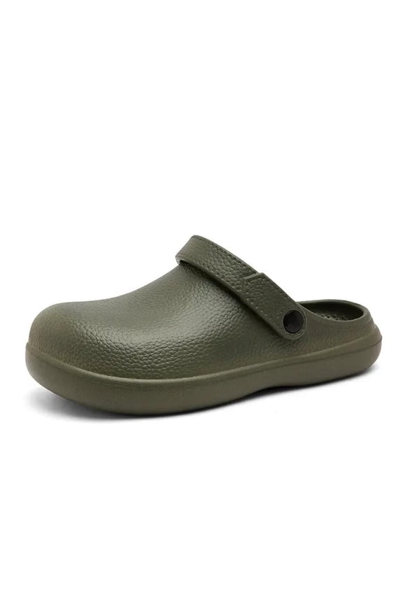 Men'S Cloud Cushion 2-In-1 Clogs, Soft Sole Non-Slip Closed Toe Slides, Medical Work Shoes