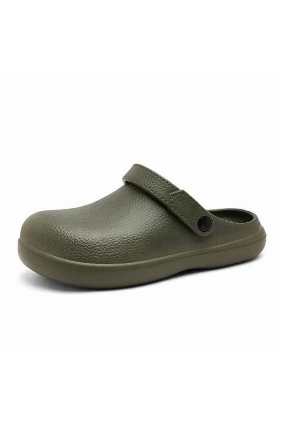 Men'S Cloud Cushion 2-In-1 Clogs, Soft Sole Non-Slip Closed Toe Slides, Medical Work Shoes