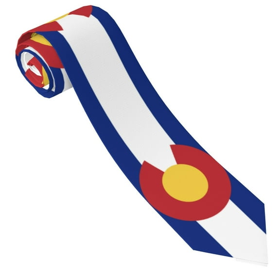 Men'S Colorado Flag Pattern Fashion Business Wedding Neckties Ties