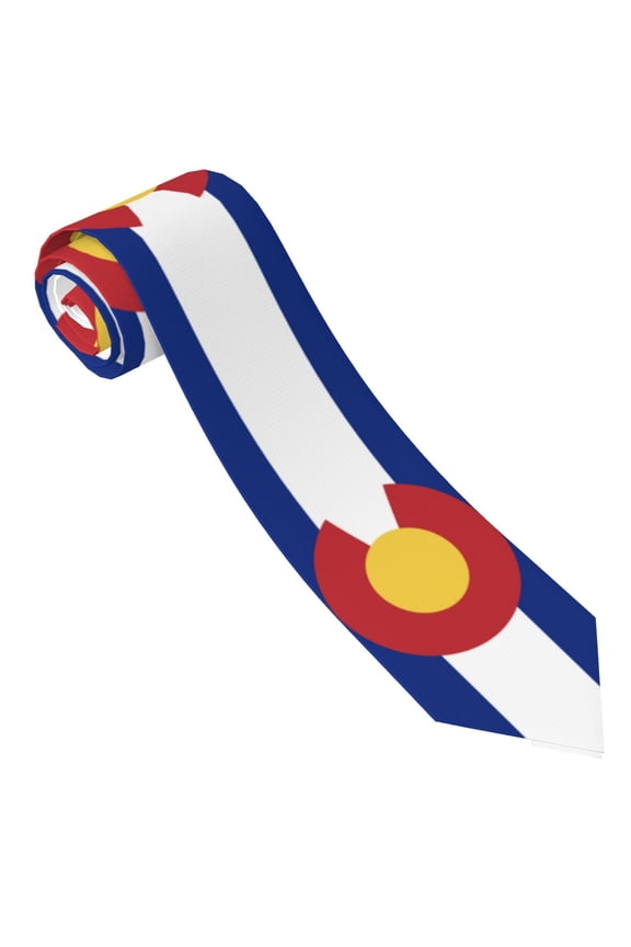 Men'S Colorado Flag Pattern Fashion Business Wedding Neckties Ties