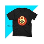 MenS Comfortable Short-Sleeve T-Shirt for Summer, High-Quality Shirt with a Red Horse Logo