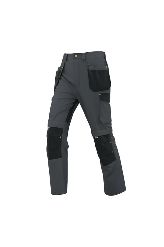 Men'S Construction Work Utility Pants Relaxed Fit Stretch Double Knee Reinforcement Carpenter Cargo Pants Multi-Pockets