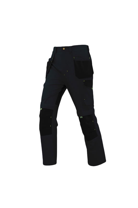 Men'S Construction Work Utility Pants Relaxed Fit Stretch Double Knee Reinforcement Carpenter Cargo Pants Multi-Pockets