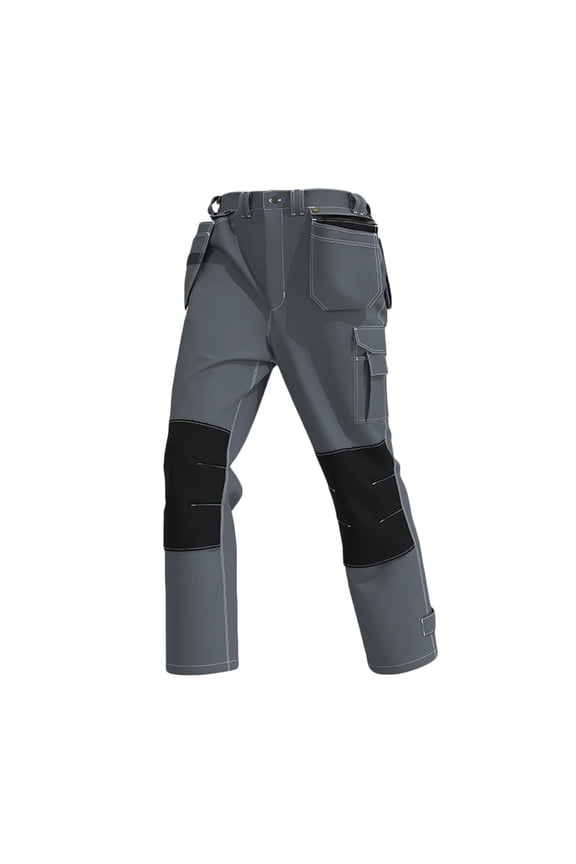 Men'S Construction Work Utility Pants Relaxed Fit Stretch Double Knee Reinforcement Carpenter Cargo Pants Multi-Pockets