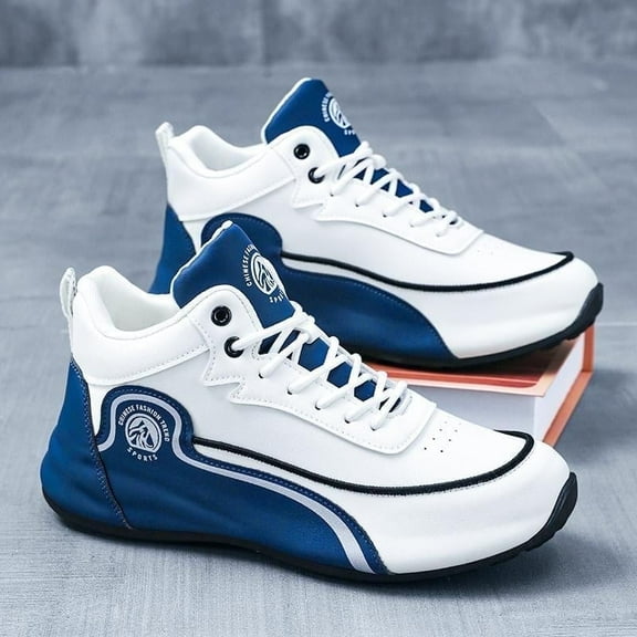 CORASUN Men's Waterproof PU Sneakers, Anti-slip PVC Sole Lace-up Work Boots, Casual Outdoor Trekking & Daily Walking Shoes for Students and Adults