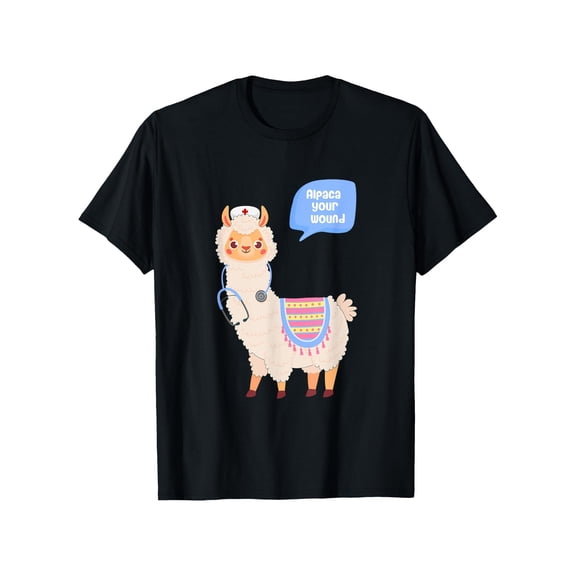 Men'S Cotton Breathable Alpaca Your Wound Cute Llama Wound Care Nurse Gift T-Shirt