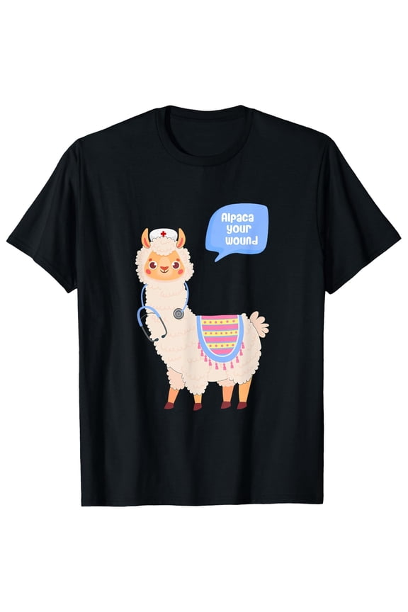 Men'S Cotton Breathable Alpaca Your Wound Cute Llama Wound Care Nurse Gift T-Shirt