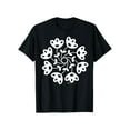 thumbnail image 1 of Men'S Cotton Graphic T-Shirt - Black with White Floral Design, Short Sleeve, Crew Neck, Casual Summer Tee, Perfect Gift for Men, Casual Attire Tee | Floral Print Tshirt | Comfortable Fi, 1 of 7