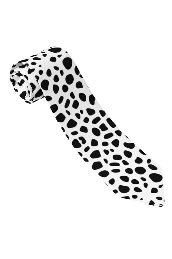 Men'S Cow Spots Tie Fashion Causal Printed Necktie