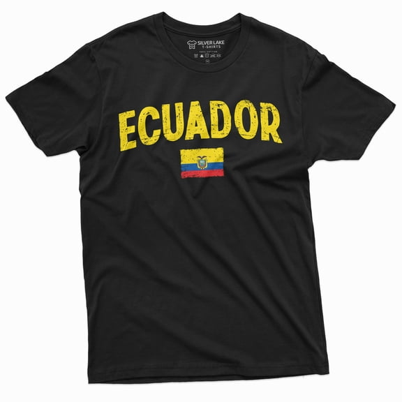Men'S Ecuador T-Shirt Ecuadori Soccer Football T-Shirt Quito Tee Gift For Him Her (Large Black)