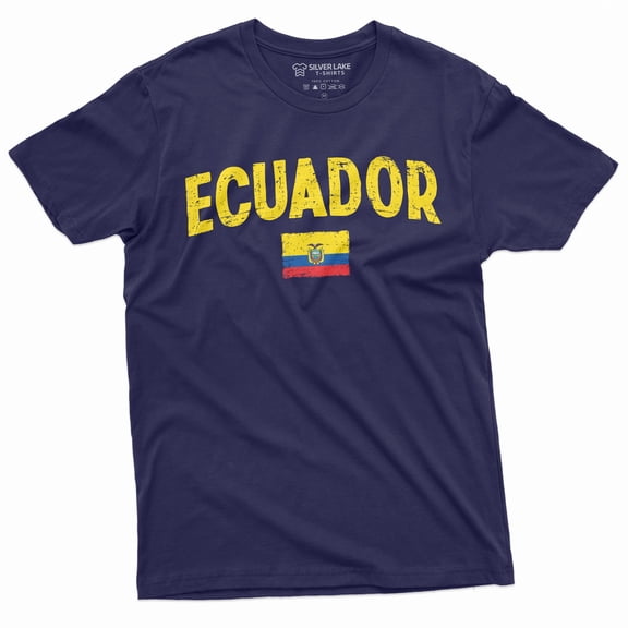 Men'S Ecuador T-Shirt Ecuadori Soccer Football T-Shirt Quito Tee Gift For Him Her (Medium Navy Blue)