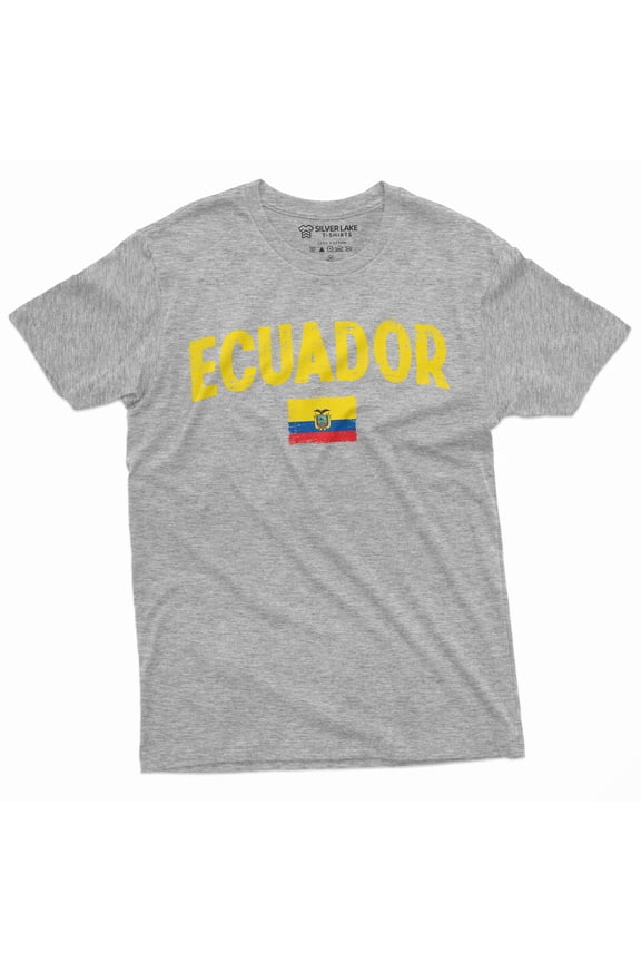 Men'S Ecuador T-Shirt Ecuadori Soccer Football T-Shirt Quito Tee Gift For Him Her (Small Grey)