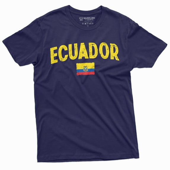 Men'S Ecuador T-Shirt Ecuadori Soccer Football T-Shirt Quito Tee Gift For Him Her (X-Large Navy Blue)