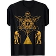thumbnail image 1 of Men'S Egyptian God Thoth Sacred Geometry Graphic T-Shirt, Comfortable Breathable Soft Tee, Men's 100% Cotton T-Shirt 180gsm, 1 of 5