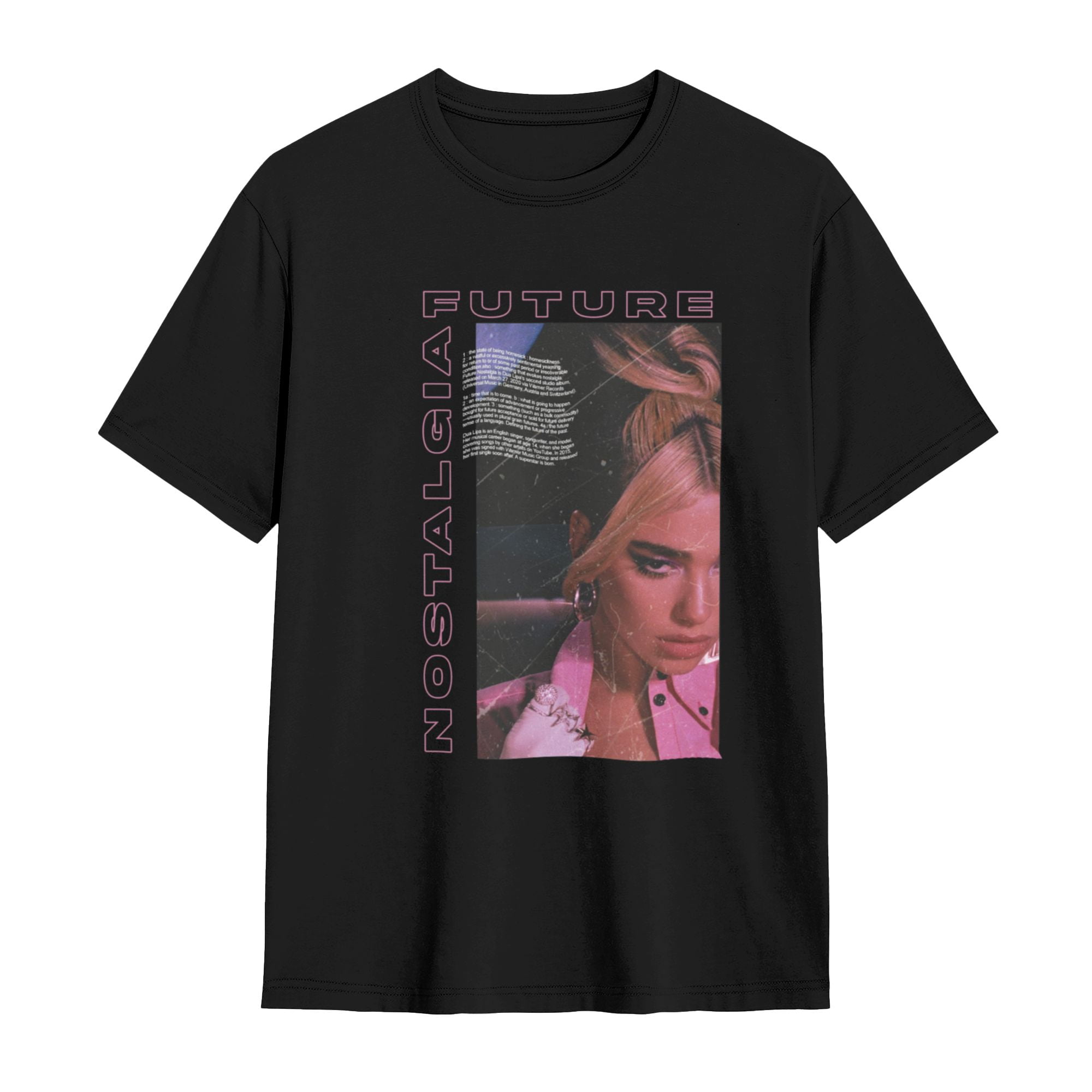 Men'S Fashion Dua Lipa-1 Graphic Short Sleeve T-Shirt Casual Crew Neck ...