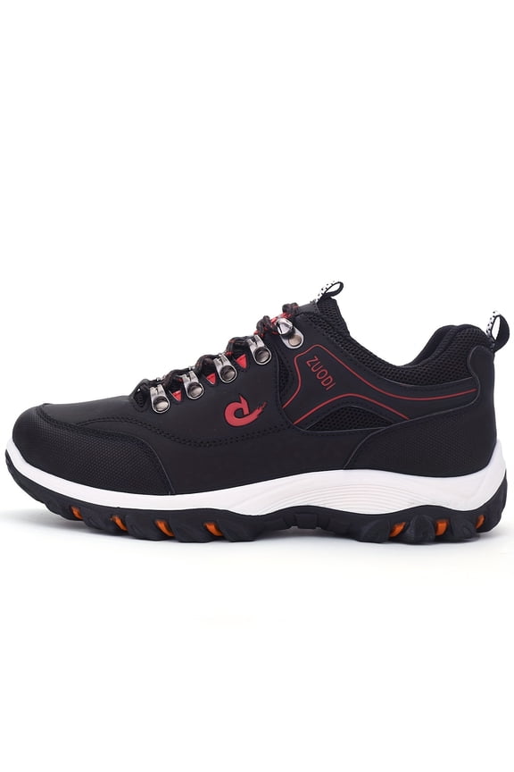 Men'S Fashion Outdoor Hiking Sneakers - Low Top Durable Trekking Shoes with TPR Sole, Comfortable Non-Slip for Male Activities, Lace-Up Closure, Microfiber Synthetic Upper