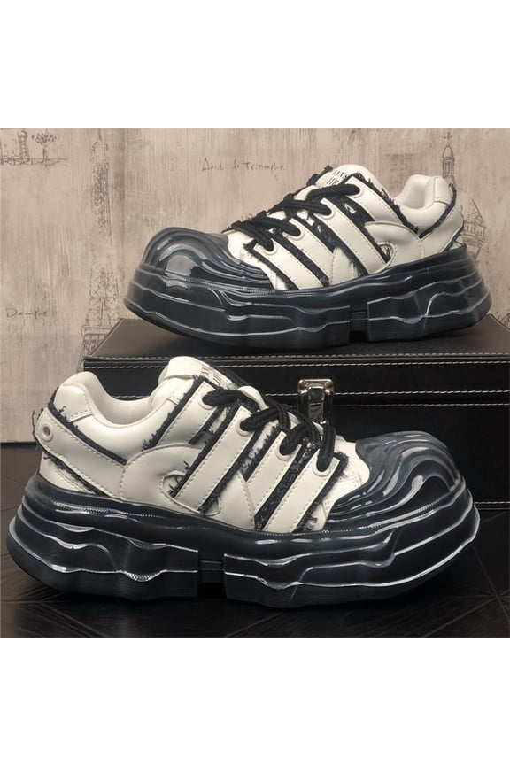 Men'S Fashion Sneakers for Autumn And Winter with a Thick Sole