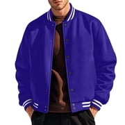 Men'S Fashion Varsity Jacket Casual Regular Fit Letterman Baseball Bomber Jackets,S