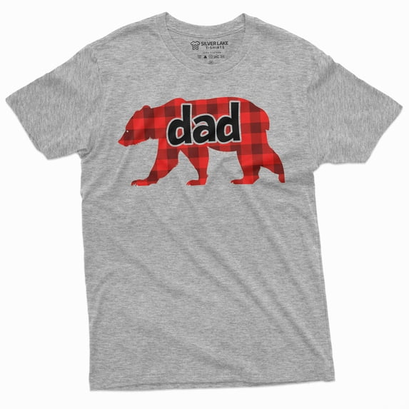 Men'S Father Dad T-Shirt | Bear With Pijama Stripe Papa Tee Shirt | Father'S Day Christmas Gift (XX-Large Grey)
