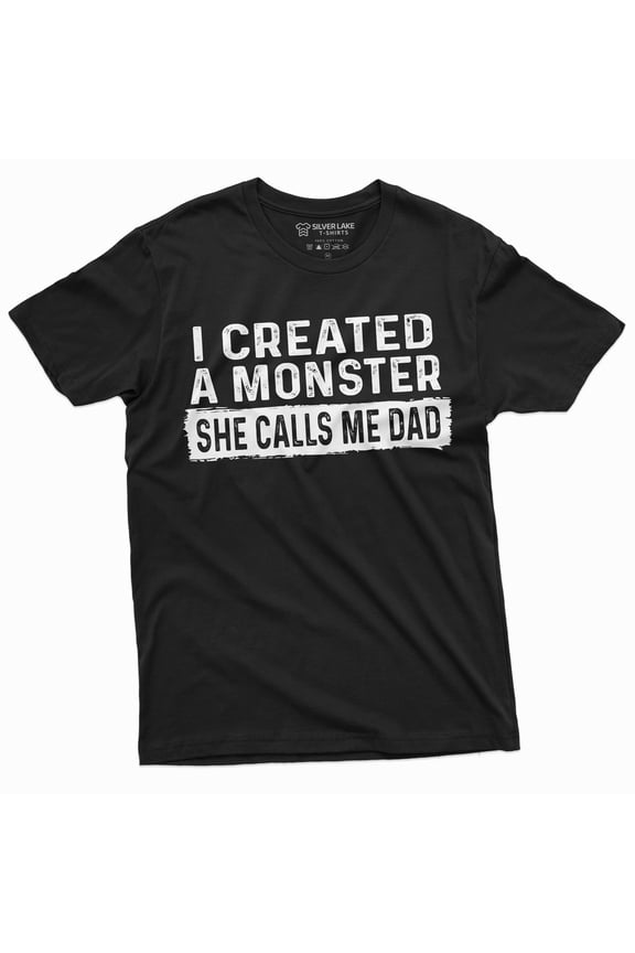 Men'S Father'S Day Gift T-Shirt From Daughter Funny Dad Gift Tees Daughter And Daddy Tee Shirt For Him (Medium Black)