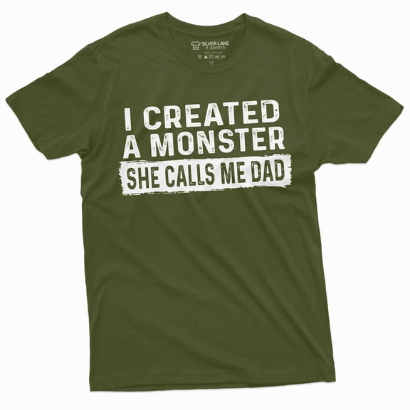 Men'S Father'S Day Gift T-Shirt From Daughter Funny Dad Gift Tees Daughter And Daddy Tee Shirt For Him (Small Military Green)