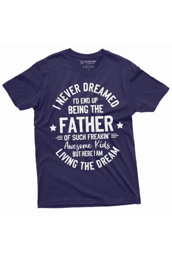 Men'S Father'S Day Humor Shirt Gift For Husband Papa Daddy Shirt Gift From Kids Daughter Son T-Shirt (Medium Navy Blue)