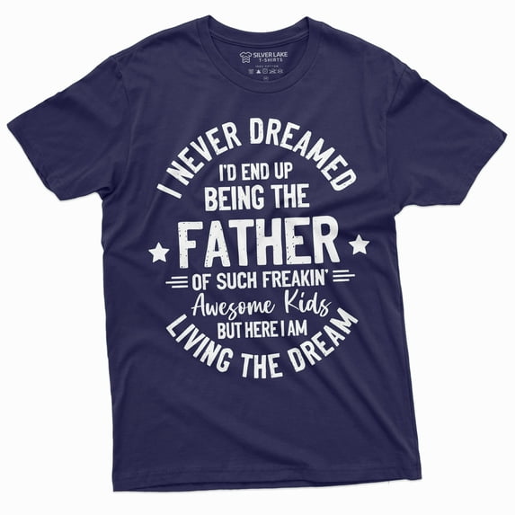 Men'S Father'S Day Humor Shirt Gift For Husband Papa Daddy Shirt Gift From Kids Daughter Son T-Shirt (Medium Navy Blue)
