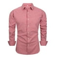 thumbnail image 1 of Men'S Festival Checkered Shirt Shirts Men'S Long Sleeve Casual Regular Fit Shirts Fashion Breathable Versatile Party Shirt, 1 of 4