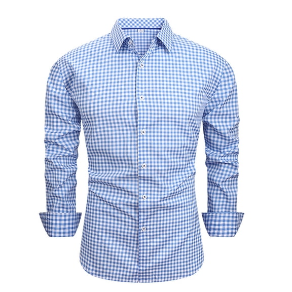 Men'S Festival Checkered Shirt Shirts Men'S Long Sleeve Casual Regular Fit Shirts Fashion Breathable Versatile Party Shirt