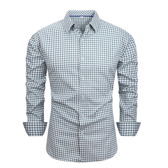Men'S Festival Checkered Shirt Shirts Men'S Long Sleeve Casual Regular Fit Shirts Fashion Breathable Versatile Party Shirt