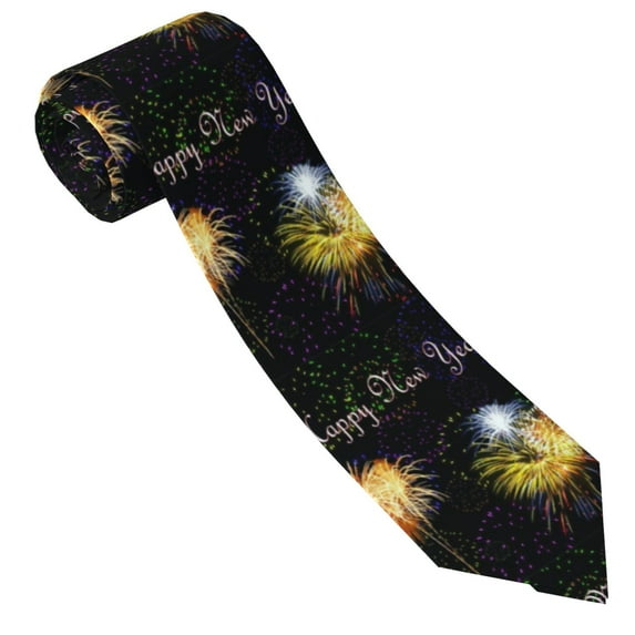 Men'S Firework Happy New Year Fashion Business Wedding Neckties Ties