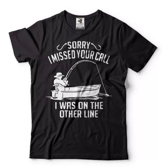 Men'S Fishing Funny Fishing Tee Sorry I Missed Your Call Fishing Tee Design Preview Only