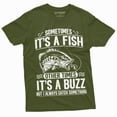 thumbnail image 1 of Men'S Fishing Humor Tee | Fish Buzz Graphic T-Shirt | Fishing Dad Tee (3X-Large Military Green), 1 of 6