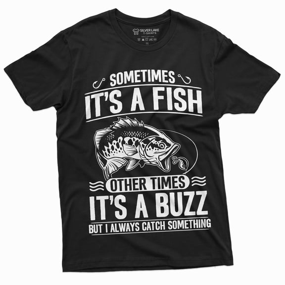 Men'S Fishing Humor Tee | Fish Buzz Graphic T-Shirt | Fishing Dad Tee