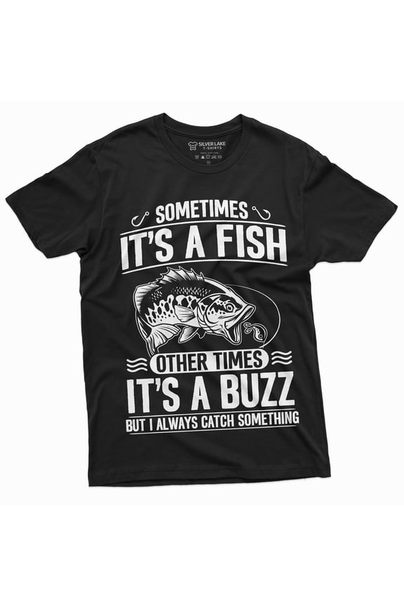 Men'S Fishing Humor Tee | Fish Buzz Graphic T-Shirt | Fishing Dad Tee