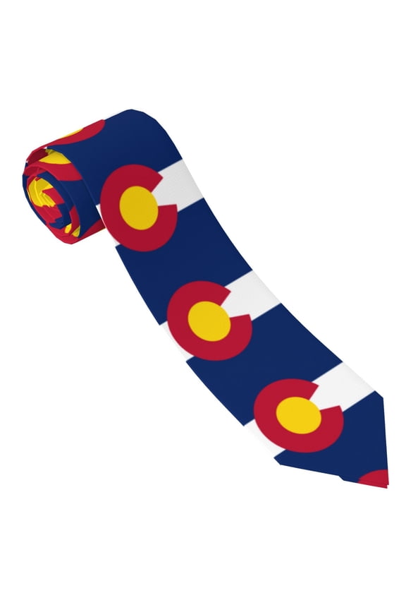 Men'S Flag Of Colorado Fashion Business Wedding Neckties Ties