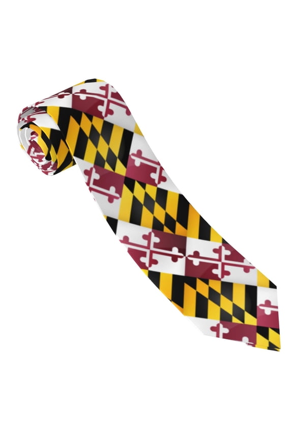 Men'S Flag Of Maryland Fashion Business Wedding Neckties Ties