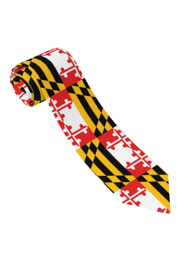 Men'S Flag Of Maryland Tie Fashion Causal Printed Necktie