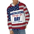 Men'S Fleece Hoodies Martin Luther King Day 2025 Hooded Warm Sweatshirt