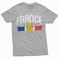 thumbnail image 1 of Men'S France T-Shirt French Patriotic Nationality Independence Day Coat Of Arms Tee (Medium Grey), 1 of 6