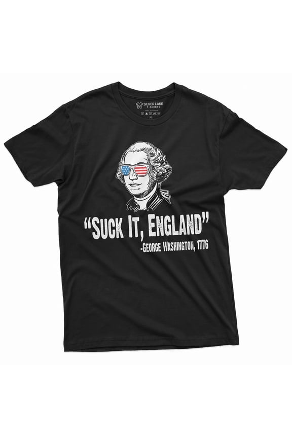 Men'S Funny 4Th Of July Tee Shirt Humor Fourth Independence Day George Washington 1776 Quote T-Shirt (Medium Black)