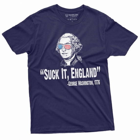 Men'S Funny 4Th Of July Tee Shirt Humor Fourth Independence Day George Washington 1776 Quote T-Shirt (X-Large Navy Blue)