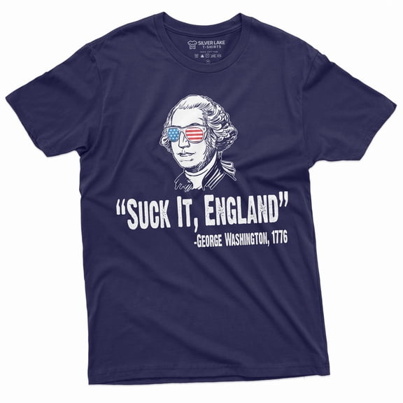 Men'S Funny 4Th Of July Tee Shirt Humor Fourth Independence Day George Washington 1776 Quote T-Shirt (Xx-Large Navy Blue)