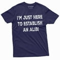 thumbnail image 1 of Men'S Funny Establish An Alibi T-Shirt Dad Grandpa Husband Funny Tee Shirt (X-Large Navy Blue), 1 of 5